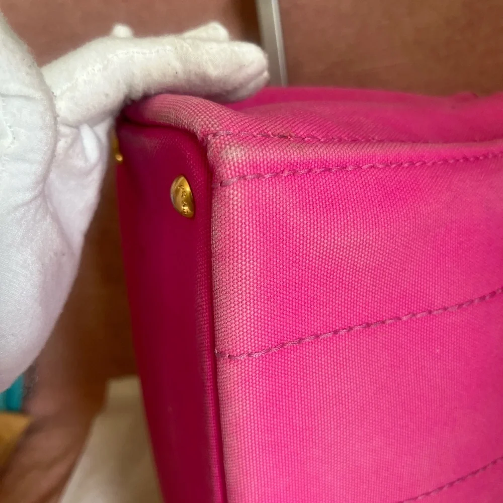 Prada Fuchsia Canapé small Canvas Tote - Picture 7 of 16